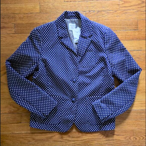 Gap Blazer | Women's Size 12 | Navy Ivory Polka Dot The Academy Preppy | NWT - Picture 4 of 6